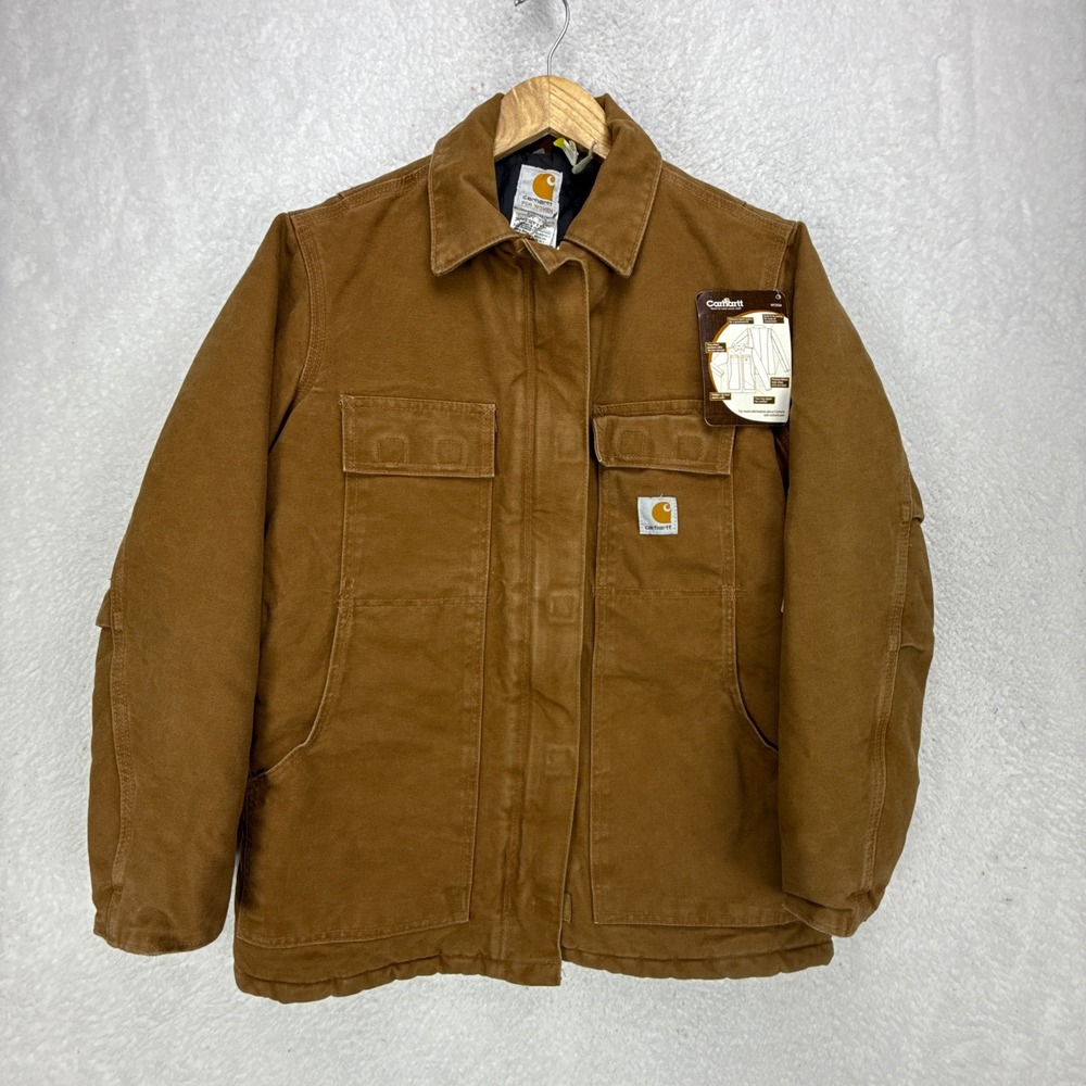 Carhartt Arctic‎ Jacket Nylon Quilt Lined Womens XS WC026 BRN Brown NWT
